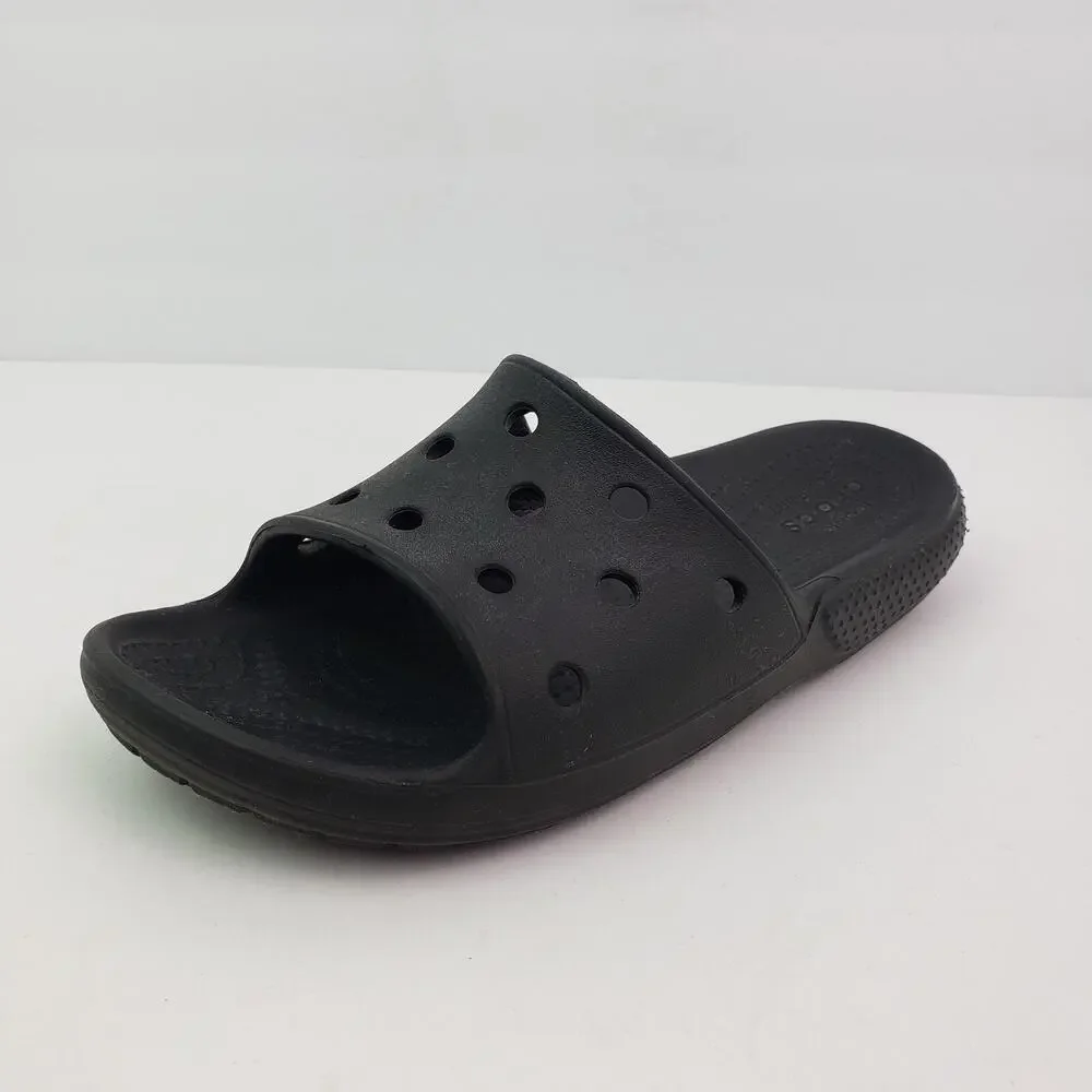 Crocs Classic Slide Youth Size 4Y Black Slip On Comfort Slide Sandals